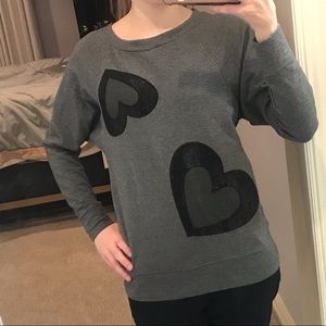 Fun sequin heart sweater